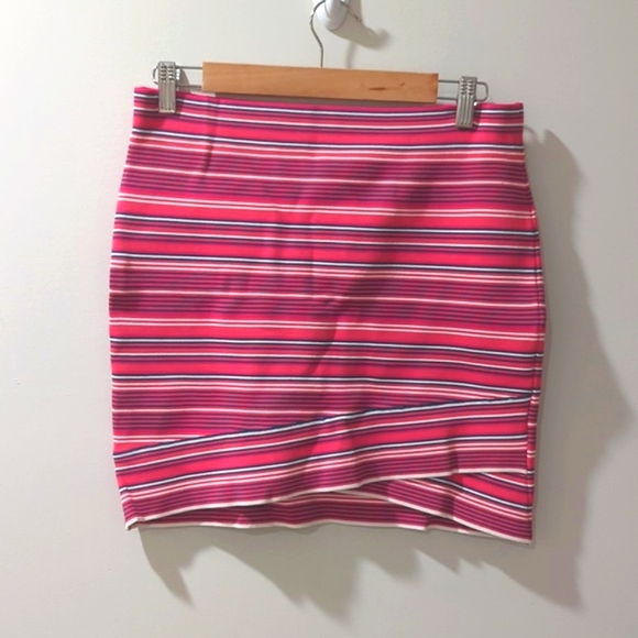 BCBG Maxazeia Red Stripe Bandage Skirt - Picture 1 of 3